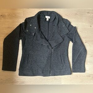 LOFT Outlet knit moto jacket size medium